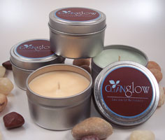Clean Glow travel tins, Candlefind.com, the site for candle lovers